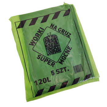 Mocne worki na gruz i odpady budowlane WOJAFKO 120L wytrzymałe i odporne DV-246