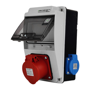 Rozdzielnica budowlana XS 32A 2x230V bez zabezpieczeń IP44 gniazda Doktorvolt DV-5091-F