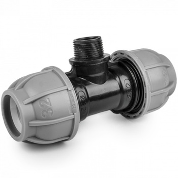 Trójnik do rur PE 32mm / GZ 1" / 32mm PN10 BRADAS DSRA10T32M1
