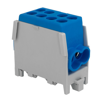 Blok rozdzielczy zacisk odgałęźny HLAK 25-1/2 M2 niebieski mostek 1P 1,5-25mm2 1,5-16mm2 Pollmann 208 2080137