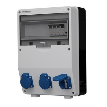 Rozdzielnica budowlana TD-S/FI 3x230V Schuko Doktorvolt DV-9023-D
