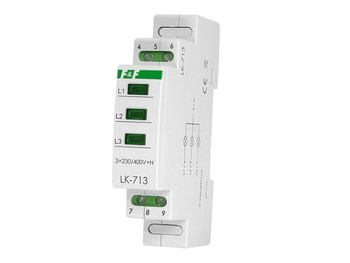 Lampka modułowa 3-fazowa zielona 3x230V+N AC Kontrolka sygnalizacyjna F&F LK-713G