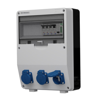 Rozdzielnica budowlana z licznikiem zużycia energii TD-S/FI 3x230V Doktorvolt DV-9894-F