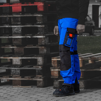 Spodnie robocze 245 g/m2 R58 WZMOCNIONE NIEBIESKO-CZARNE Doktorvolt DV-2124-SD-B550-58