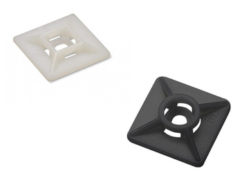 Uchwyt montażowy przyklejany dwutorowy do opasek kablowych do 3.6mm 100 sztuk BMN0901