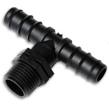 Trójnik GZ 1/2" 2x wtyk na wąż 16mm do węży kroplujących rur montażowych Bradas DSWA06-1216L