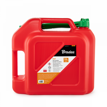 Kanister plastikowy z lejkiem do paliwa wody olejów 10L BRADAS KTP10