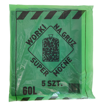 Mocne worki na gruz i odpady budowlane WOJAFKO 60L wytrzymałe i odporne DV-245