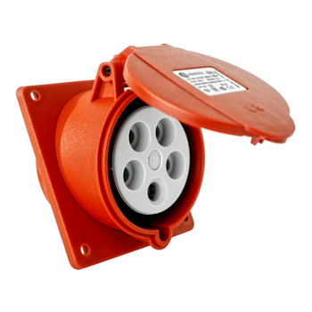 Gniazdo tablicowe skośne CEE 400V 16A/5P 83x90 mm 3105-309-1600