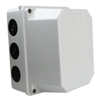 Puszka natynkowa z dławikami wym/wew 190x145x135 mm 10membran z wysoką pokrywą IP66 M-L 009.PG.CA.G