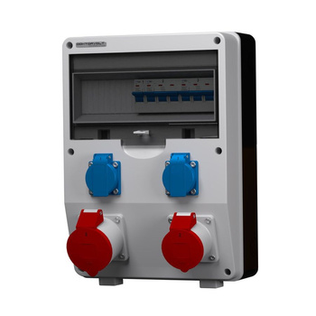 Rozdzielnica budowlana ECO-S 32A 16A 2x230V gniazda Bals Doktorvolt DV-2664-F