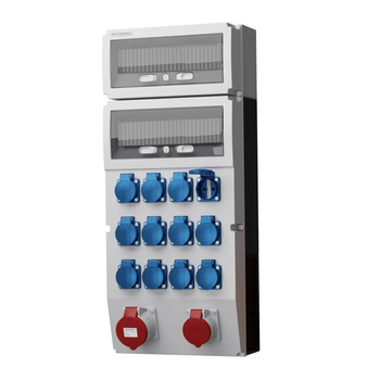 Rozdzielnica budowlana eXT 32A 16A 12x230V Schuko Mennekes Doktorvolt DV-2308-D