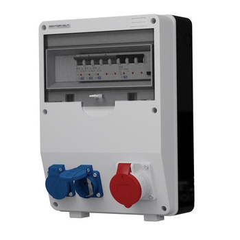 Rozdzielnica budowlana TD-S/FI 16A 2x230V Schuko Doktorvolt DV-6718-D