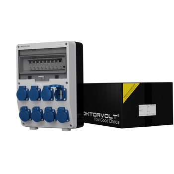 Rozdzielnica budowlana TD-S/FI 8x230V Schuko Doktorvolt 2824