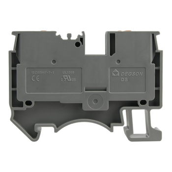 Złączka szynowa przelotowa zaciskowa szara 4mm2 1P UL DS4-01P-11-00A(H)