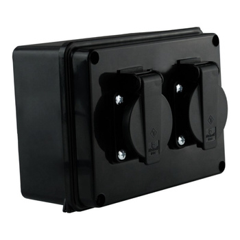 Puszka hermetyczna z gniazdami 230V Schuko IP54 Marlanvil 6.82105