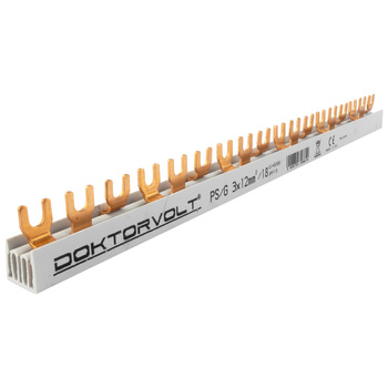 Szyna łączeniowa grzebieniowa PS/G 3-fazowa 18-modułowa 12mm2 80A DV-6619-PSG