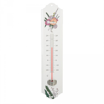 Metalowy termometr zewnętrzny 30cm WHITE LINE Bradas WL-M33