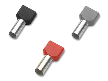 100sztuk Końcówka tulejkowa izolowana podwójna szara 2x 0,75L8 mm2 TID2X0,75L8