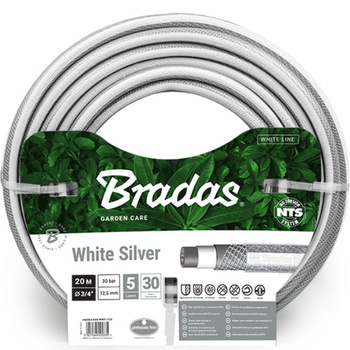 Wąż ogrodowy 3/4" 20m NTS WHITE SILVER BRADAS WWS3/420