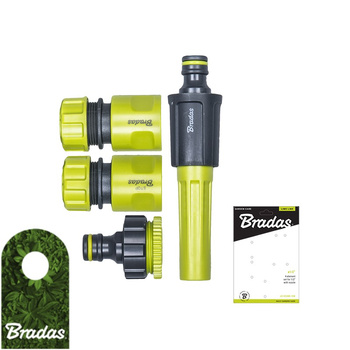 4-elementowy zestaw zraszający na wąż 1/2" LIME LINE BRADAS LE-05500-12K
